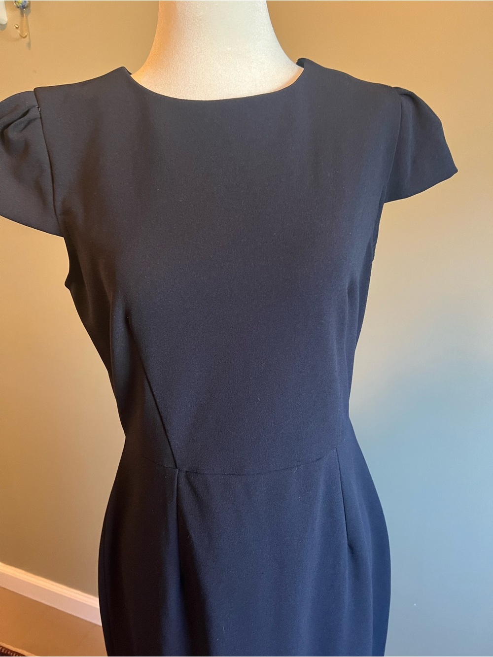 Betsey Johnson Navy Fitted Midi‎ Dress